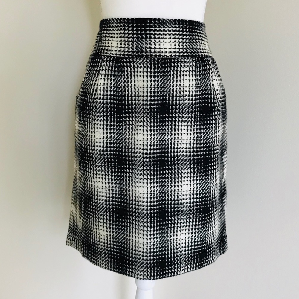 Ann Taylor Plaid Houndstooth Skirt